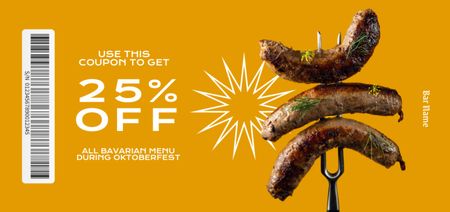 Traditional Sausages At Discounted Rates For Oktoberfest Coupon Din Large Design Template