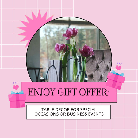 Gorgeous Table Decor For Events As Present Offer Animated Postデザインテンプレート