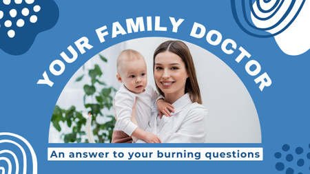 Family Doctor Services with Nurse holding Baby Youtube Design Template