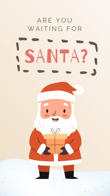Modèle de visuel Cute Santa holding Gifts - Instagram Story