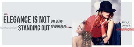 Ontwerpsjabloon van Tumblr van Shopping Quote Stylish Woman in Hat