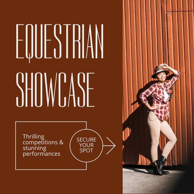 Plantilla de diseño de Spectacular Performance During Horse Showcase Instagram 