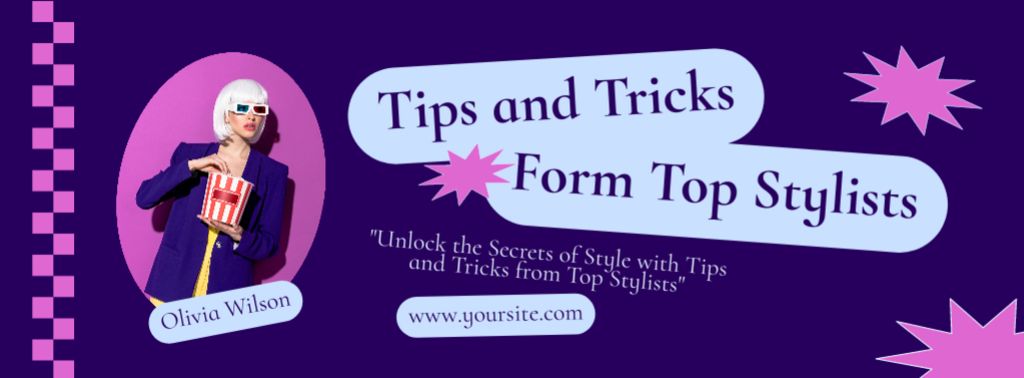 Ontwerpsjabloon van Facebook cover van Tips and Tricks for Stylish People