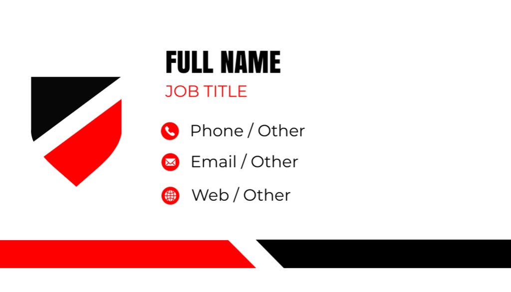 Stylish Company Branding With Worker Profile Data Business Card US Πρότυπο σχεδίασης