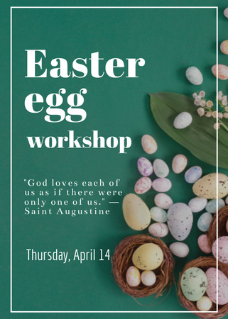 Easter Holiday Workshop Announcement Flayer Design Template