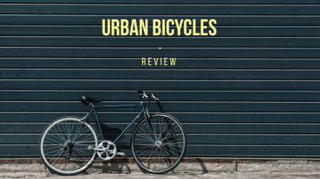 Ontwerpsjabloon van Presentation Wide van Review of urban bicycles