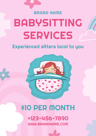 babysitting service Poster – шаблон для дизайна