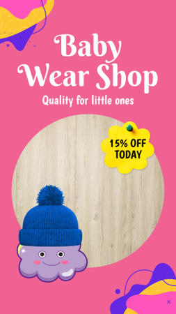 High Quality Baby Wear Shop With Discount Instagram Video Story Design Template