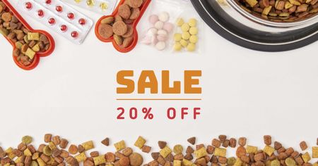 Szablon projektu Pets Nutrition Discount Sale Offer Facebook AD