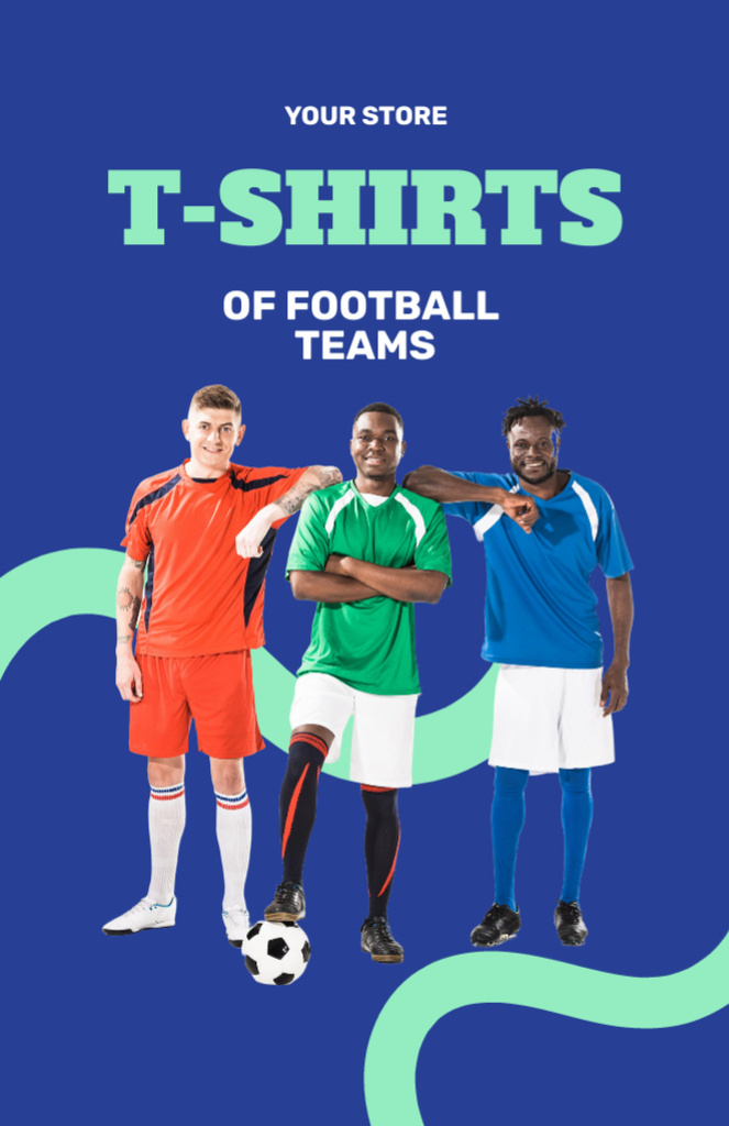 Bright Football Team Uniform Sale Offer Flyer 5.5x8.5in Šablona návrhu