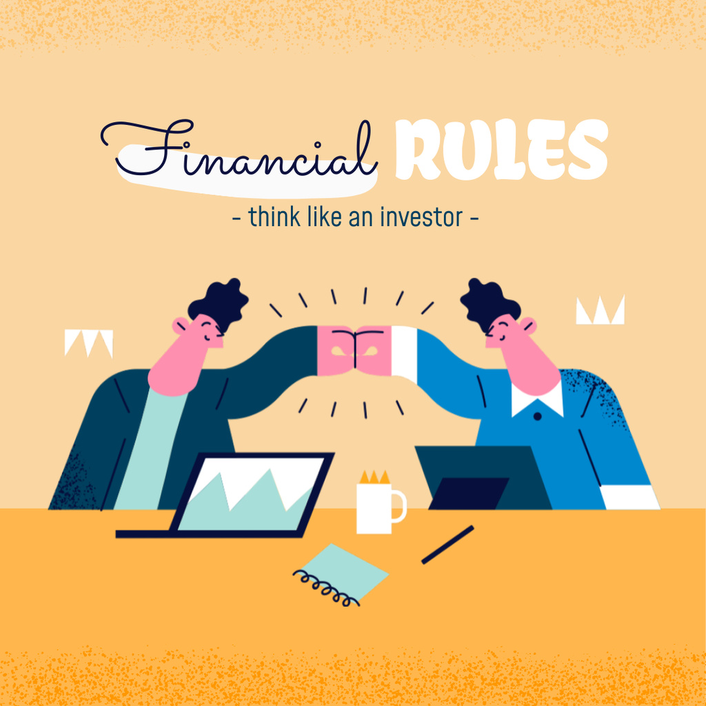 Designvorlage Successful Team for Financial Rules für Instagram
