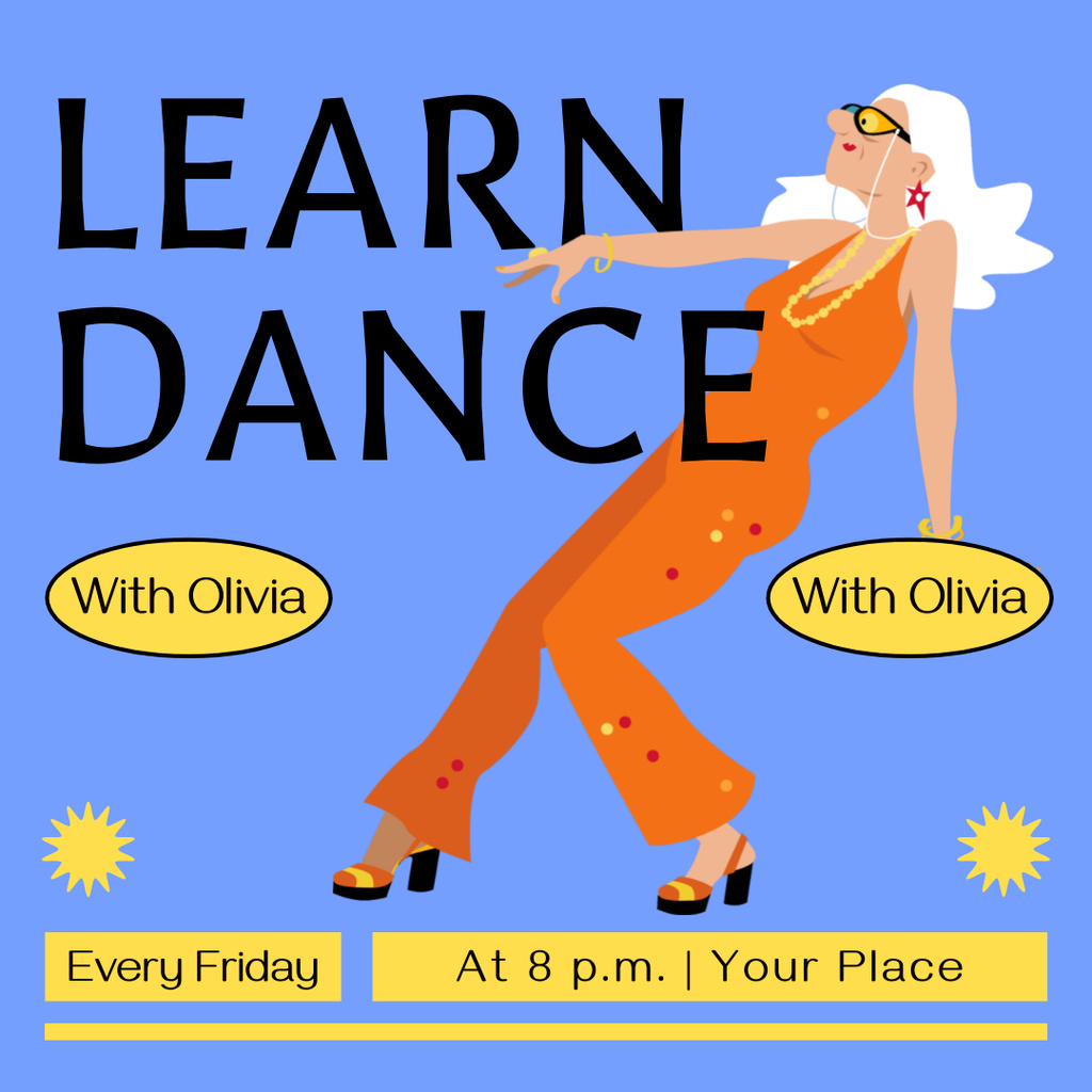 Designvorlage Offer of Learning Dance with Professional Choreographer für Instagram
