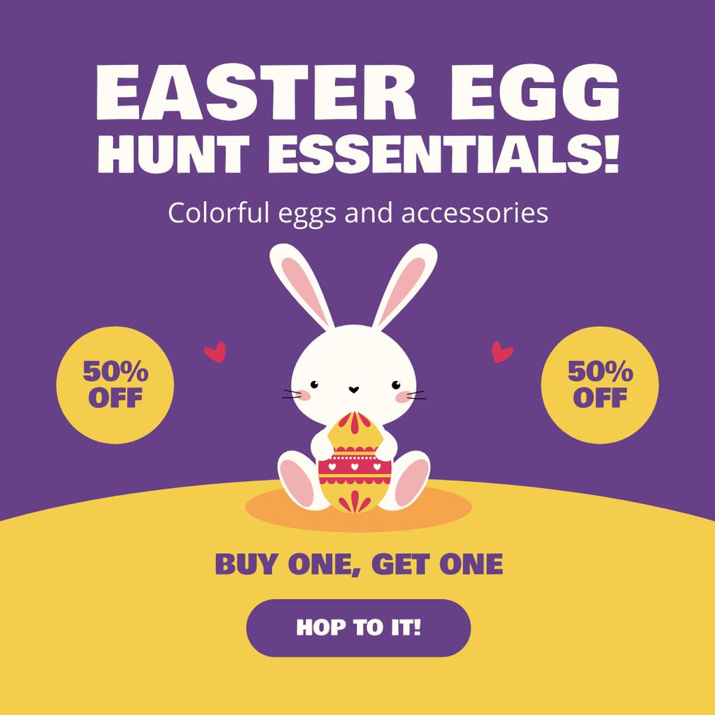 Ontwerpsjabloon van Instagram van Easter Egg Hunt Essentials Promo