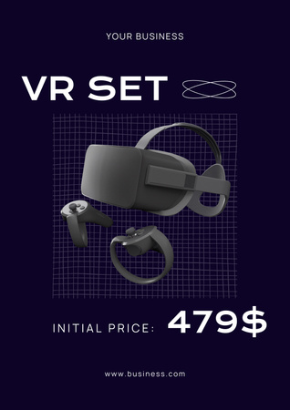 VR Equipment Sale Offer Poster Design Template
