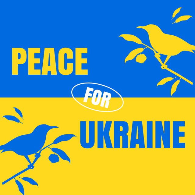 Immediate Awareness about the War in Ukraine Instagramデザインテンプレート