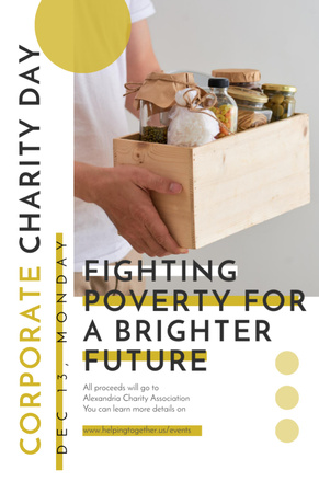 Platilla de diseño Quote about Fighting Poverty For Future on Corporate Charity Day Flyer 5.5x8.5in