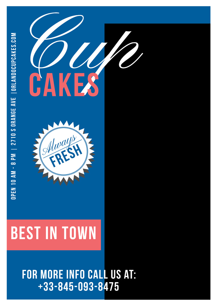 Ontwerpsjabloon van Poster van Cupcakes cafe Offer