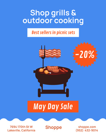 May Day Sale Announcement Poster 22x28in Design Template