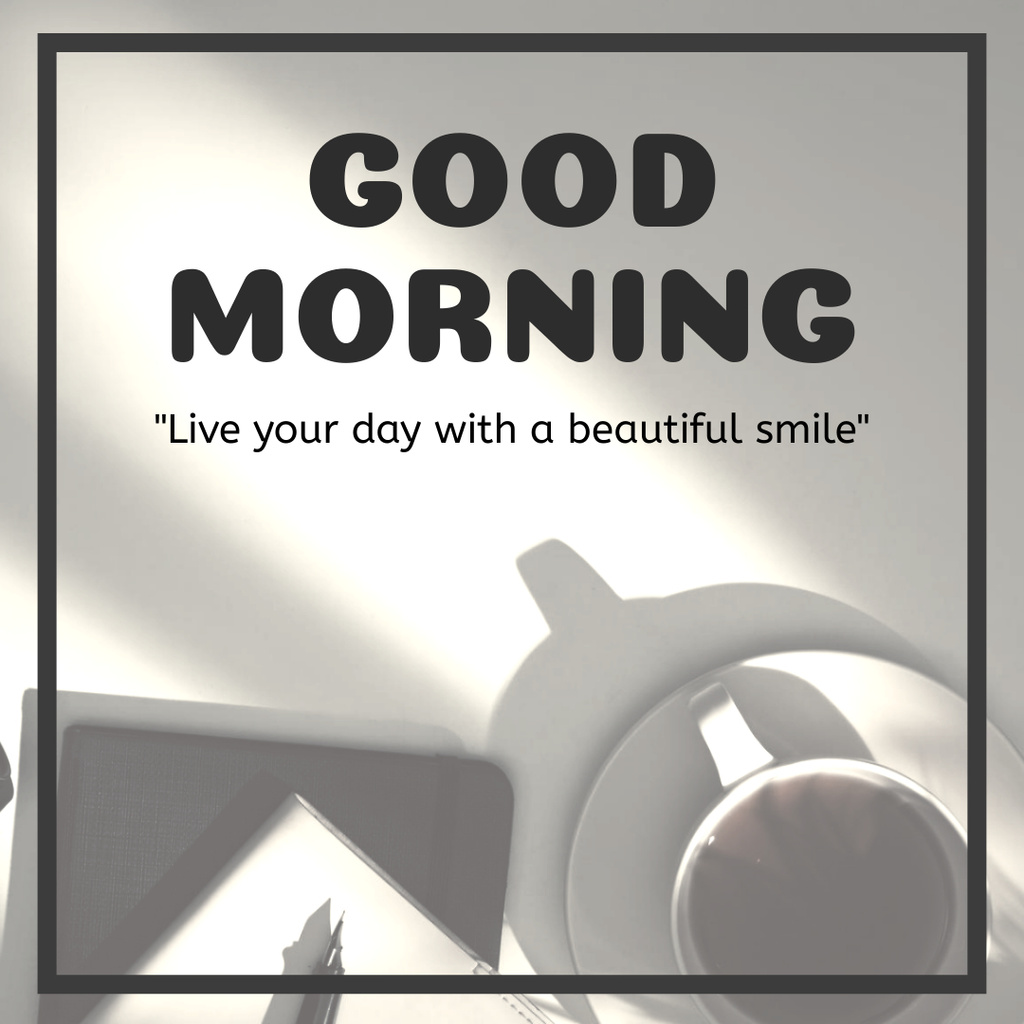 Platilla de diseño Morning Positive Affirmation on Grey Instagram