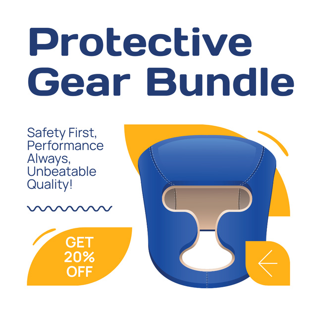 Designvorlage Sale of Protective Gear Sale for Martial Arts Training für Instagram AD