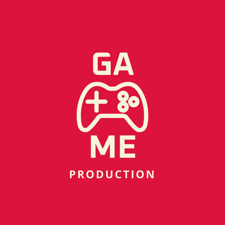 Game Production Advertising Logo Design Template