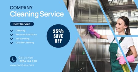 Special Cleaning Service Offer Facebook ADデザインテンプレート