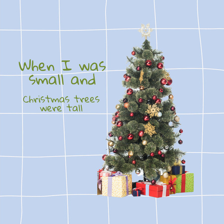 ağaç ve hediyelerle noel tatili Instagram Tasarım Şablonu