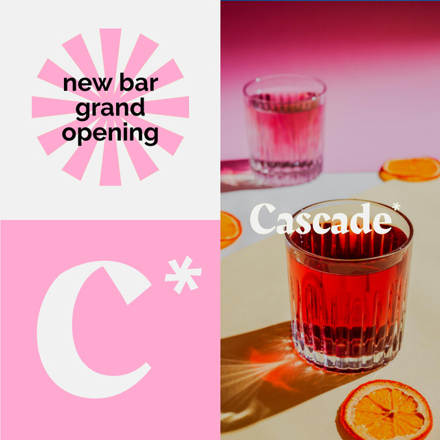 Cocktails Menu Ad Animated Post Tasarım Şablonu