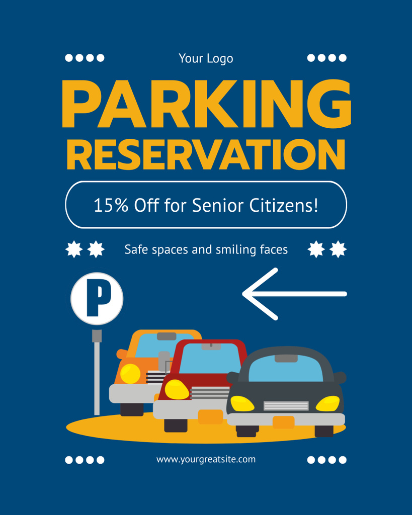 Modèle de visuel Reserve Parking for Senior Citizens - Instagram Post Vertical