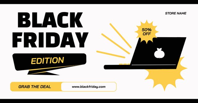 Black Friday Sale of Electronics and Gadgets Facebook AD tervezősablon