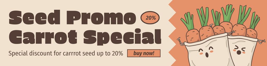 Template di design Carrot Seeds Special Promo Twitter