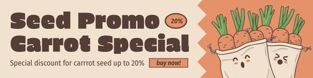 Carrot Seeds Special Promo Twitter Design Template