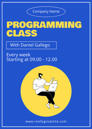 Programming Class Announcement with Programmer Invitation Modelo de Design