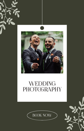 Wedding Photography Services Offer with Handsome Gay Couple IGTV Cover Design Template
