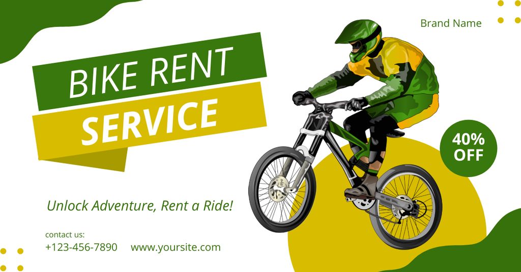 Extreme Bikes for Rent Facebook AD Design Template