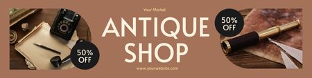 Antique Stuff With Spotting Scope In Shop On Discount Twitter Design Template