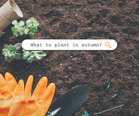 Plantilla de diseño de Autumn Inspiration with Fresh Soil Facebook 