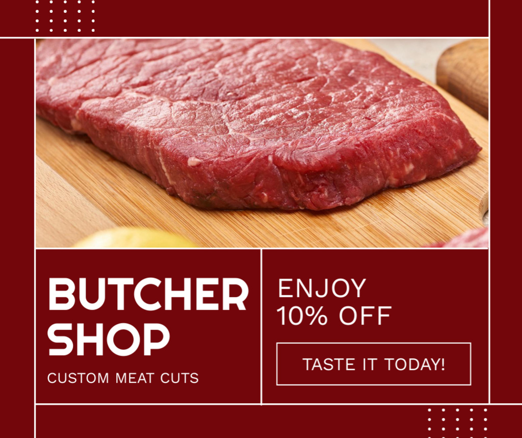 Butcher's Latest Arrivals Facebookデザインテンプレート