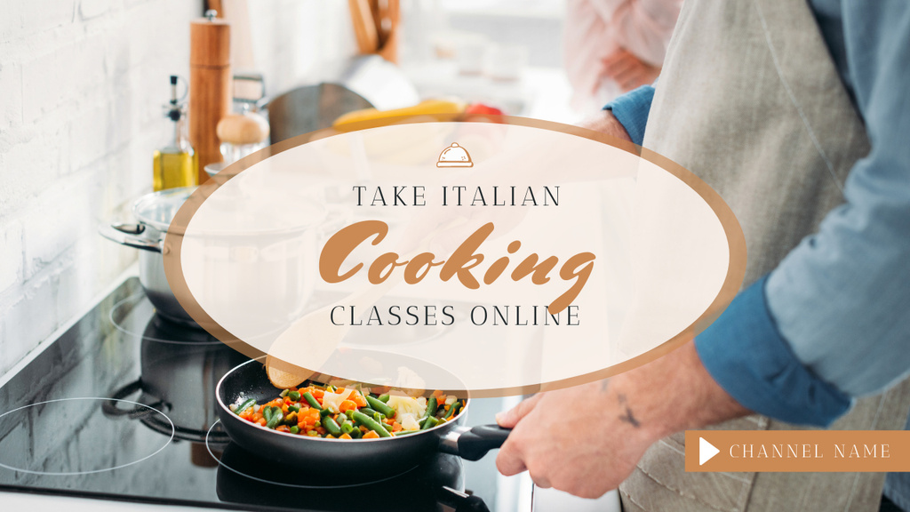 Online Italian Cooking Classes  Youtube Thumbnailデザインテンプレート