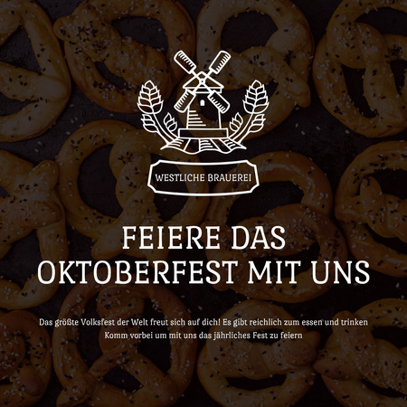 Platilla de diseño Oktoberfest Offer with Pretzels with Sesame Animated Post