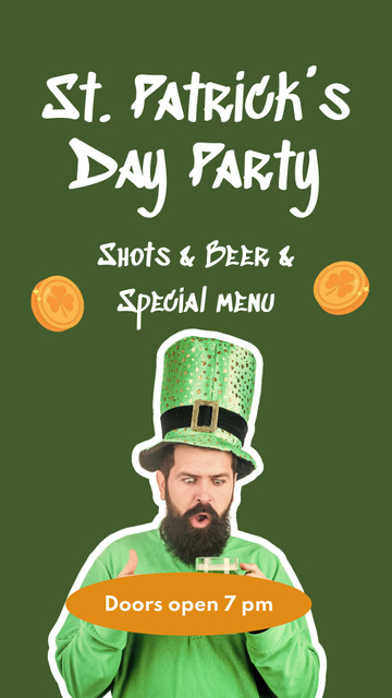 Designvorlage Patrick’s Day Party Announcement für Instagram Video Story