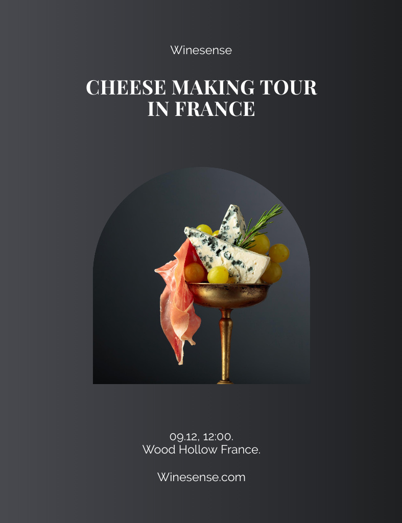 Ontwerpsjabloon van Invitation 13.9x10.7cm van Cheese Making and Tasting Announcement