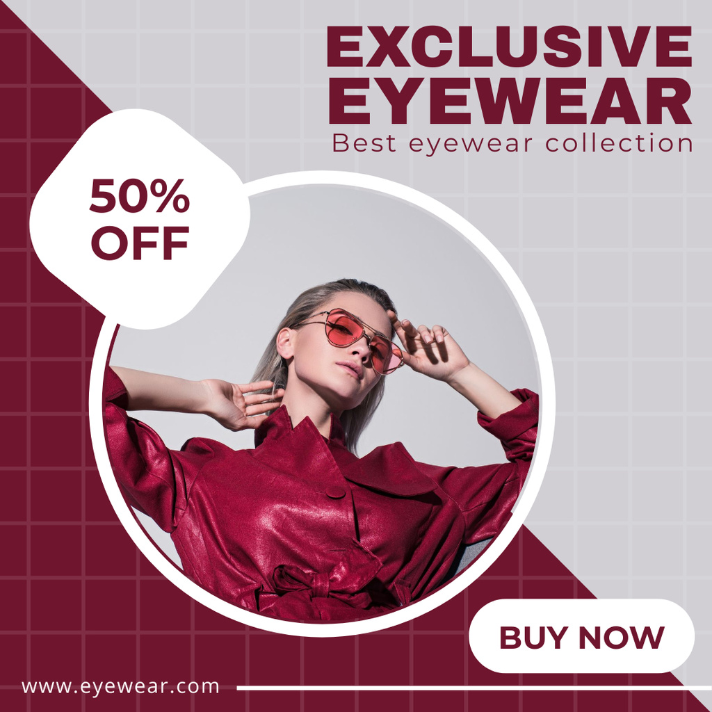 Exclusive Eyewear Collection Offer Instagram Πρότυπο σχεδίασης
