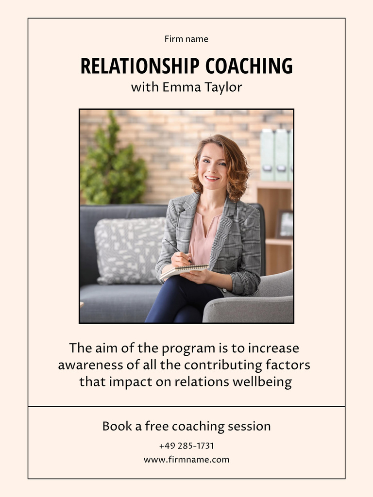 Professional Coaching of Relationships Poster 36x48inデザインテンプレート