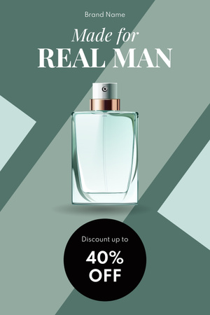 Fragrance for Men Discount Offer Pinterest Design Template