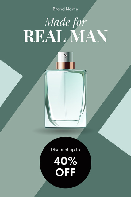 Plantilla de diseño de Fragrance for Men Discount Offer Pinterest 