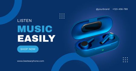 Selling Wireless Model Headphones Facebook AD – шаблон для дизайна