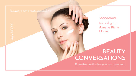 Ontwerpsjabloon van Youtube van Beauty conversations website Ad