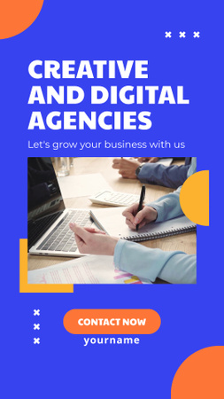 Designvorlage Creative and Digital Agencies Services Ad für Instagram Video Story
