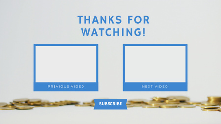 Modèle de visuel Vlog d'entreprise sur le gain d'argent efficace - YouTube outro